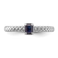 thumbnail image 4 of Created Sapphire Sterling Silver Single-Stone Ring, 4 of 6