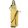 thumbnail image 4 of Atasi Goldenrod Women's Traditional Georgette Designer Saree With Blouse Piece, 4 of 8