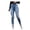 Blue, variant on Viikei Pants for Women Plus Size Womens Pants Womens Jeans Clearance High Waist Elastic Small Feet Cropped Jeans
