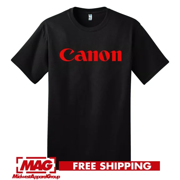 Reprint Rare CANON PHOTOGRAPHY BLACK T-SHIRT Photo Camera Photographer Picture Shirt Tshirt