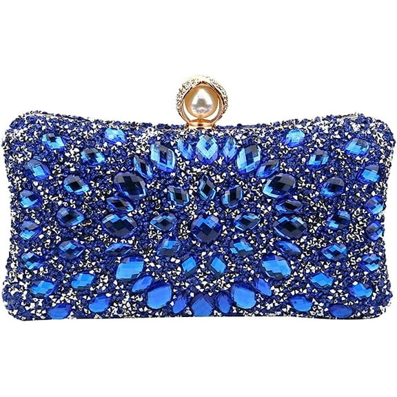JUYGO Rhinestone Evening Bags Women Fashion Wedding Party Evening Clutch Purse Chain Shoulder Bag