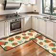 thumbnail image 3 of Kitchen Rugs Sets Of 2,Orange Strawberry Plants Fruit Anti Fatigue Kitchen Mat Rugs Non Slip Washable,Decorative Kitchen Floor Mats for Kitchen,Sink,Laundry,17"x47"+17"x47", 3 of 5