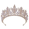 thumbnail image 1 of Princess Tiara Tall Rhinestone - Faux Pearl Cute Wedding Party Tiara Bride Crown, 1 of 8