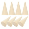 thumbnail image 3 of Linaichen DIY cone 10pcs 2.5x5cm DIY Cone Unpainted Wooden Cone Shape Ornamnet Craft Accessories, 3 of 9