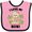 Pink and Black, variant on Inktastic Cute Sloth I Love My Noni with Green Leaves Boys or Girls Baby Bib