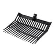 thumbnail image 2 of Repuesto de cabezal de horquilla para estiércol, herramienta de jardinería resistente con púas en ángulo, rastrillo para estiércol de caballo para Negro, 2 of 9