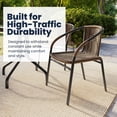 thumbnail image 5 of Flash Furniture Commercial Grade Medium Brown Rattan Indoor-Outdoor Restaurant Stack Chair, 5 of 12
