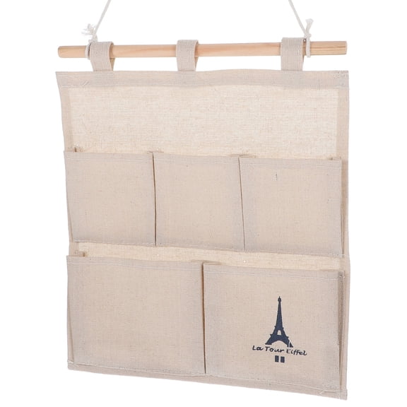 LITINKIMI Multi-Pocket Linen Wall Hanging Storage Organizer Bag for RV, Easy to Install and Space-Saving
