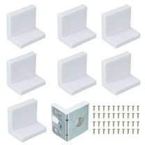 Uxcell Metal Corner Braces, L-Shape Bracket Right Angle Board Holder White