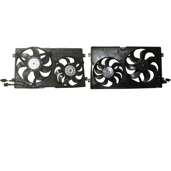 Agility Auto Parts 6035101 Dual Radiator and Condenser Fan Assembly for Volkswagen Models