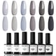 thumbnail image 1 of Set de esmaltes de uñas en gel Modelones, gris, 6 colores, otoño-invierno, 1 of 8