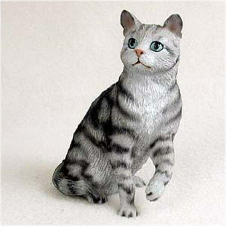 Original Cat Figurine Shorthair, Silver Tabby Original Cat Figurine (4in-5in), Each figurine is carefully hand painted for that extra bit of realism. By Conversation Concepts Ship from US ()