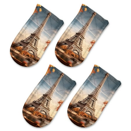 

BaHomeck Pot Handle Holder Covers 4Pcs Eiffel Tower Surrounded By Autumn Trees Non Slip Heat-Resisting Pan Handle Covers For Home Kitchen Baking Cooking BBQ Cookwares 6×3In