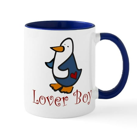 

CafePress - Lover Boy Penguin Mug - 11 oz Ceramic Mug - Novelty Coffee Tea Cup