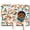 White-3, variant on Dog Food Mat 16x24 Inch Pet Feeding Mat with Cute Peach Print, Durable Absorbent Waterproof Non-Slip Mat for Dogs and Cats, Quick Dry, Easy Clean Fresh Pink Tropical Fruit Design