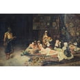 thumbnail image 2 of José Gallegos Y Arnosa 14x11 Black Ornate Wood Framed Double Matted Museum Art Print Titled: In the Harem (1884), 2 of 5