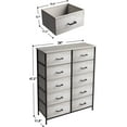 thumbnail image 5 of Sorbus Dresser with 10 Faux Wood Drawers - Storage Unit Organizer Chest for Clothes - Bedroom, Hallway, Living Room, Closet, & Dorm Furniture - Steel Frame, Wood Top, & Easy Pull Polyester Fabric Bins, 5 of 8