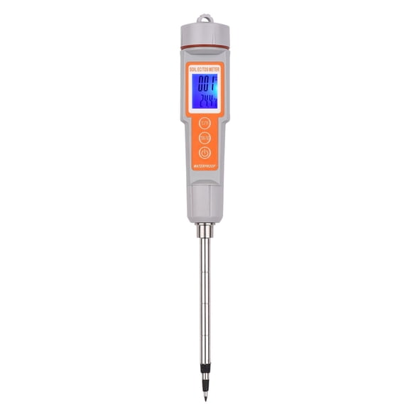 Soil Tester 3 in 1 Multifunction EC/ TDS/ Temperature Digital Soil Test Probe Meter with Backlight Screen Portable Soil Salinity Tester for Greenhouse Garden Farm Orchard