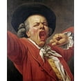 thumbnail image 2 of Ducreux, Francois-Joseph 15x17 Black Ornate Wood Framed with Double Matting Museum Art Print Titled - Self-Portrait As a Yawning Man, 2 of 4