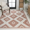 thumbnail image 4 of JONATHAN Y TUSCAN SUN 8 x 10 Area Rug, Lior Geometric Moroccan Diamond - Salmon/Cream, TSN202B-8, 4 of 9