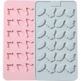 thumbnail image 1 of Pequeños moldes de silicona para dulces, juego de 2 moldes para chocolate, moldes antiadherentes para gomitas, decoraciones para pasteles, moldes para hielo (azul y rosa) Fokelyi LRWJ416-2, 1 of 8
