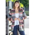 thumbnail image 6 of Eloges Women's Multi Color Stripe Elbow Patch Open Cardigan, 6 of 8