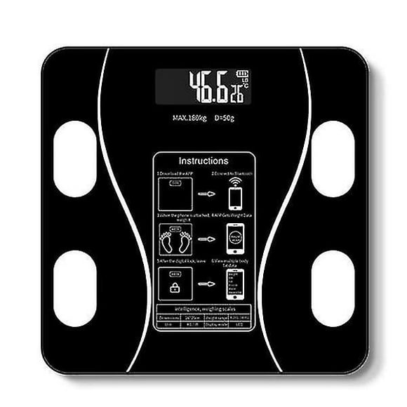 Body weight scales weight bathroom digital weight scale black (HTOOQ)