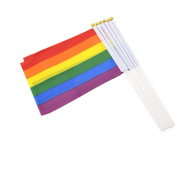 Acheter UR Meilleur Choix Coloré Arc-En-Ciel LGBT Drapeau Paix Gay