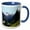 Blue/White, variant on 3drose, Logan from Easy Pass - North Cascades National Park, 11oz Two-tone Green Mug