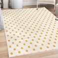 thumbnail image 1 of Polka Dot Decorative Rug, Classic Old Fashioned Repeated Circles Round Forms Retro Illustration, Quality Carpet for Bedroom Dorm and Living Room, 6 Sizes, Mustard White, by Ambesonne, 1 of 4