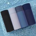 4 men‘s underwear boxers imitation ice silk plus size loose breathable