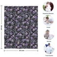 thumbnail image 4 of Skull Flower Halloween Pattern Blanket,Comfortable Soft Flannel Throw Blanket,All Season,Warm Lightweight Blankets for Sofa Bed Couch Living Room Chair,30"x40", 4 of 4