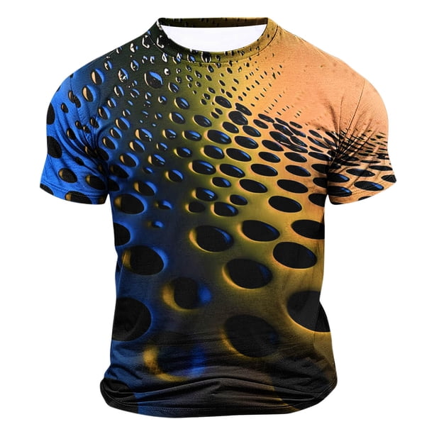 Tops para hombre, blusas y camisas de cuello redondo y manga corta para hombre, blusas casuales de moda para hombre, blusas deportivas de cuello redondo y manga corta, blusas de poliéster para hombre