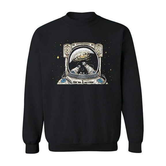 Astronaut Looking At A Vortex Sweatshirt Men -Image by Shutterstock, Male x-Large