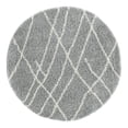 thumbnail image 4 of Unique Loom Soft Touch Shag Collection Area Rug - Dora (8' Round Cloud Gray/Ivory), 4 of 7