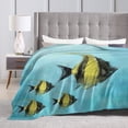 thumbnail image 6 of Fish Blanket Ocean Fish Decor Throw Blanket Gifts for Girls Boys Fishing Lover Winter Couch Bedding Super Warm Soft Plush Lightweight Fleece Flannel Blanket for Kids Adults Men Women 60"X50", 6 of 6