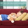 thumbnail image 3 of Latest Checkered 4 Pieces Couch Covers for 3 Cushion Couch Extra Large High Stretch Thickened Sofa Cover for Dogs Pets Anti Slip Furniture Protector Sofa Slipcovers (XL Sofa, Wine Red), 3 of 7