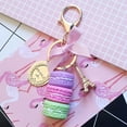 thumbnail image 4 of SPRING PARK Macaron Cake Pendant Car Key Ring Keychain Alloy Holder Bag Purse Accessory Gift, 4 of 6