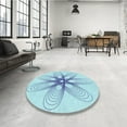 thumbnail image 4 of Ahgly Company Machine Washable Indoor Rectangle Transitional Iceberg Blue Area Rugs, 8' x 10', 4 of 7