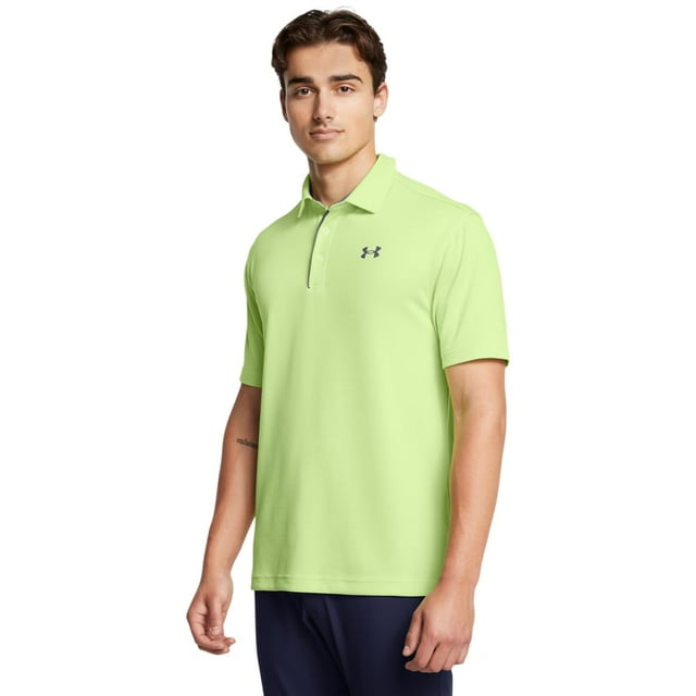 Polo de golf Under Armour Tech para hombre Morph Green/Pitch Grey
