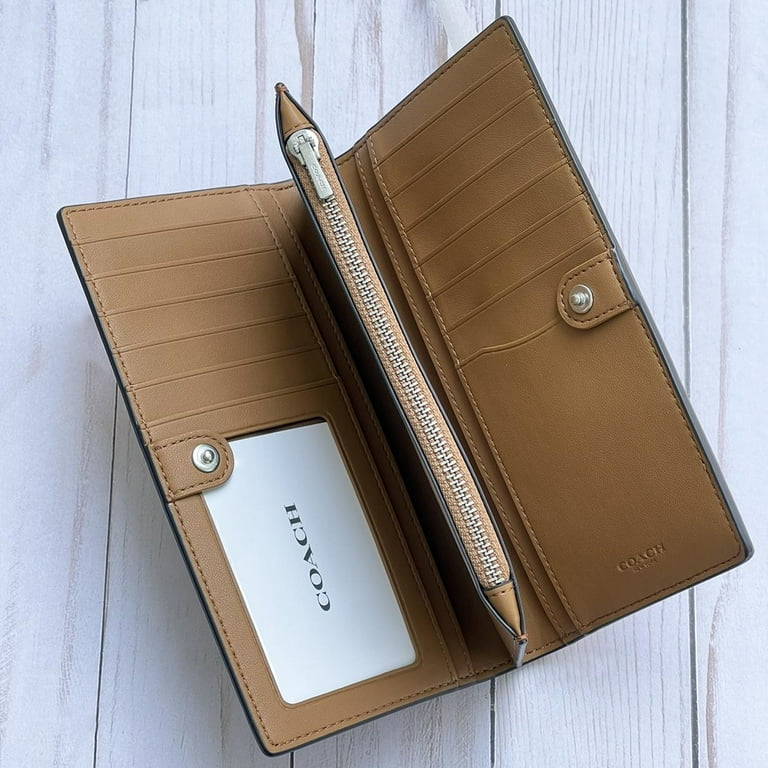Coach Slim Zip Wallet with Floral Print