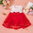 thumbnail image 2 of KAUOD Baby Girls Dress Little Heart Print Top Spliced Tutu Skirt Valentine's Day Love Bow Decoration Mesh Dresses, 2 of 8