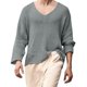 thumbnail image 1 of Hombres Casual Solid Pullover V Neck Sweater Sports Sweater Bottoming Tops Blusa Pompotops oipoqjl34990, 1 of 5