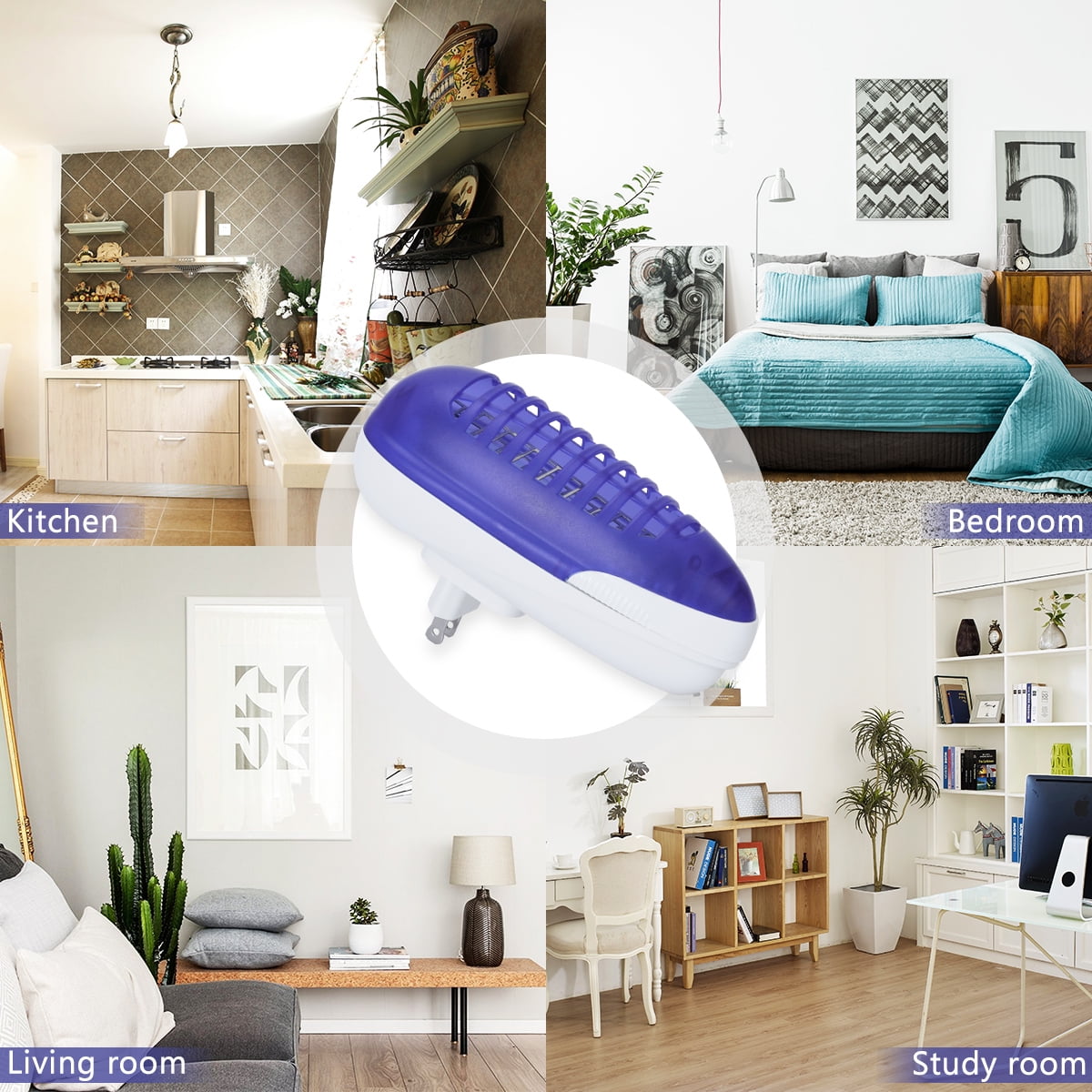 Yunlights Indoor Mosquito Killer Zapper Uv Light Mini Insect Killer 4w Plug In Mosquito Zapper Mosquito Trap Bug Zapper Electronic Insect Killer For