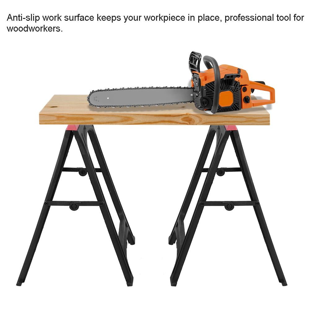 walfront 1 pair plastic folding sawhorses carpenter