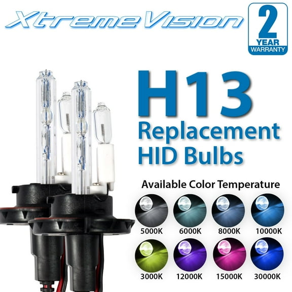 XtremeVision H13 / 9008 HID Xenon Bulbs - 4300K 5000K 6000K 8000K 10000K