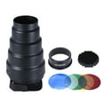 thumbnail image 4 of Andoer Photography Light Modifier Conical Snoot with 50 Degree Honeycomb Color Filter for Neewer Nikon Meike Vivitar Speedlite Speedlight On-camera, 4 of 7