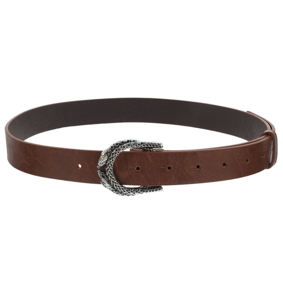 Raindrops Women Western Belt 1Set Chocolate Pu Leather Adjustable Comfortable Texture Secure Fit Country Themed Events