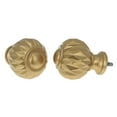 thumbnail image 2 of MERIVILLE 1-Inch Diameter Double Window Treatment Curtain Rod, Castani Finial, 84-inch to 120-inch Adjustable, Royal Gold, 2 of 2