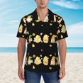 thumbnail image 4 of Daiia Bee Happy Sunflower Gnomes Hawaiian Shirt for Men Gentle Cotton Regular Short Sleeve Casual-Medium, 4 of 9
